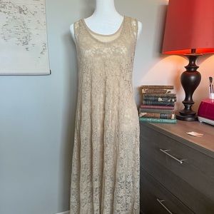 BoHo Lace Vintage Shift Dress